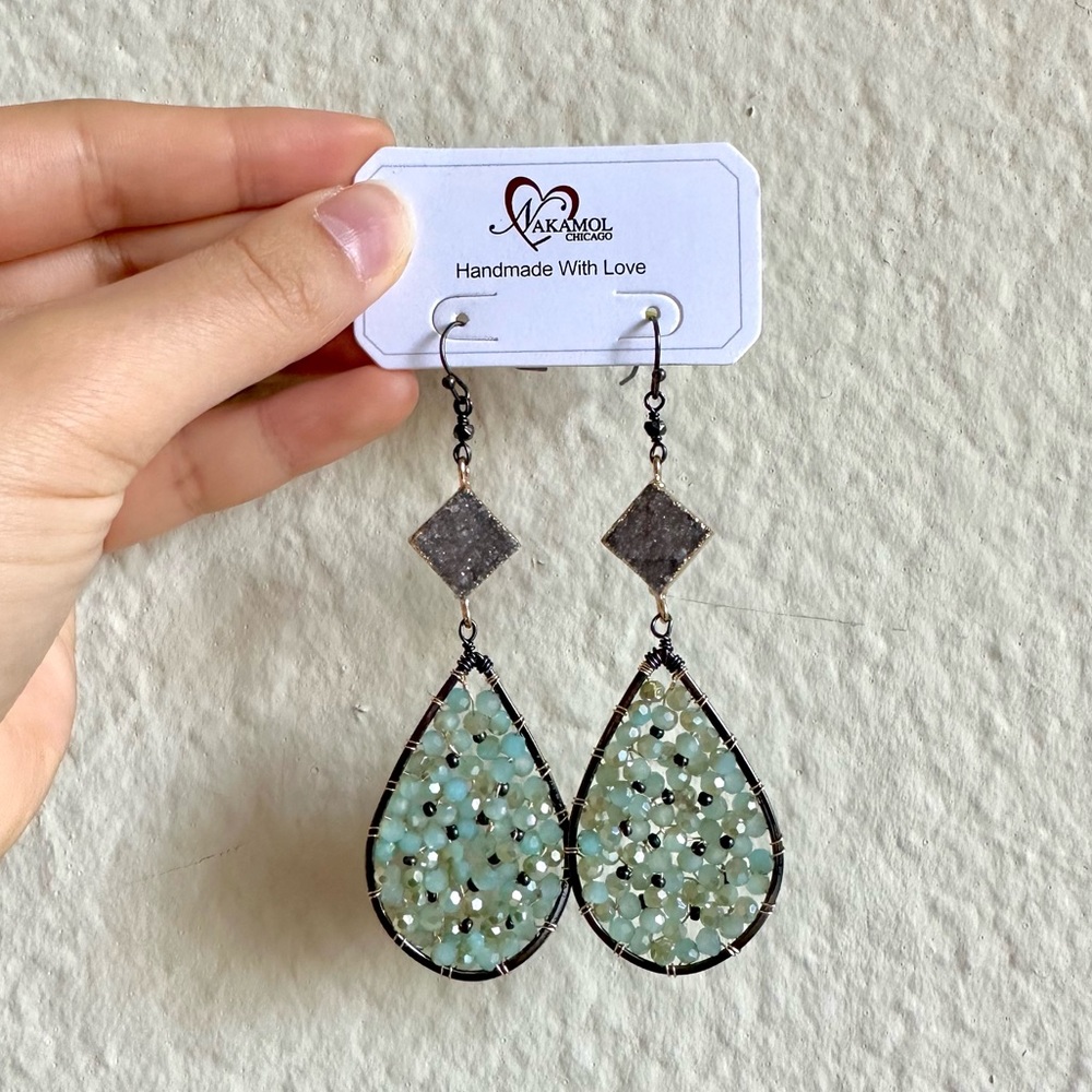 Nakamol - Two Tiered Teardrop Earrings